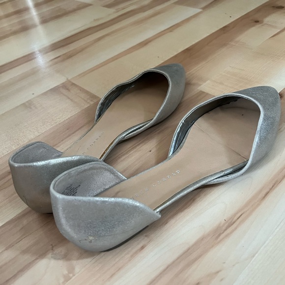 LC LAUREN CONRAD gold sparkle d’orsay flats - Picture 5 of 7